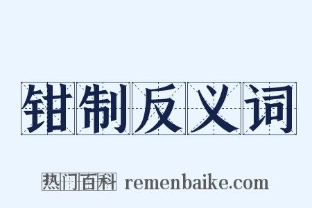 钳制反义词是什么意思的图片